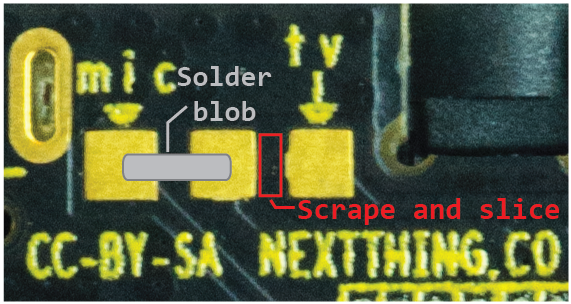 Slice video trace, bridge mic in pad